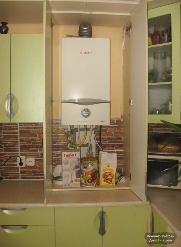 Двухконтурный газовый котел на кухне
