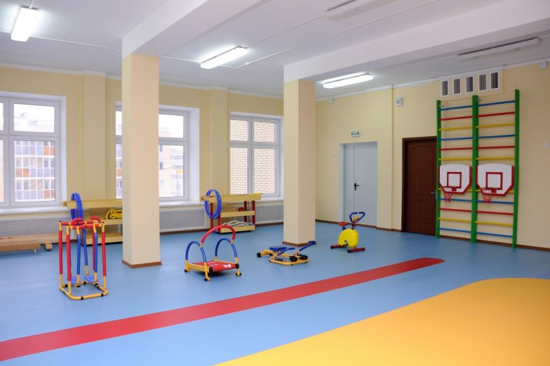 Дети в спортзале