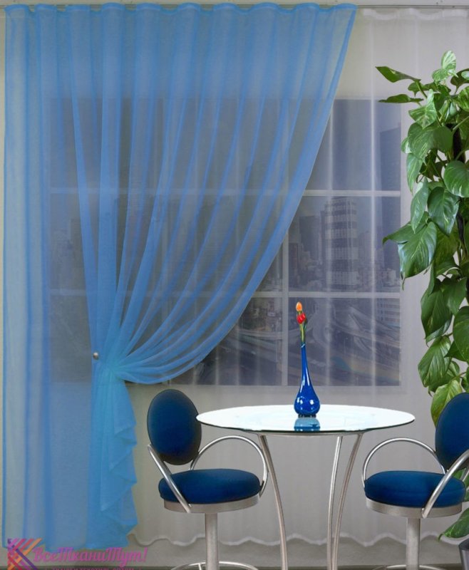 Тюль на кухне в интерьере