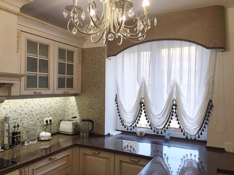 Французские шторы на кухню