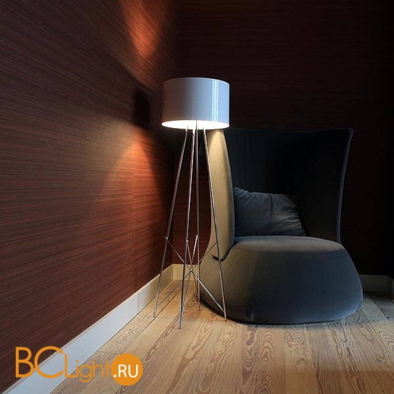 Flos ray f2 напольная лампа, белый цвет