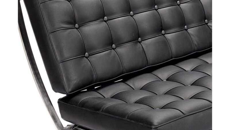 Двухместный диван «Barcelona Black Sofa»