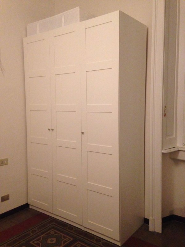 ПАКС гардероб, белый, БЕРГСБУ белый, 150x60x236