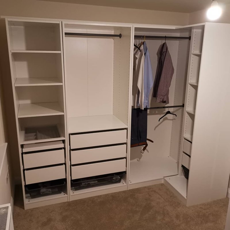 Шкаф ikea с распашными дверьми 100x58x236