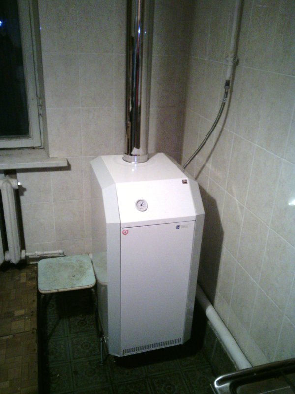 Напольный газовый котел в интерьере