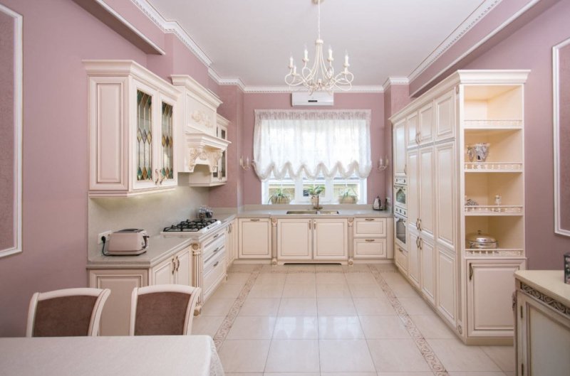 Кухни в пастнльныхтонах