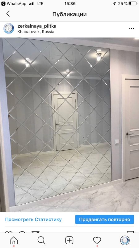 Фацетные зеркала в прихожей
