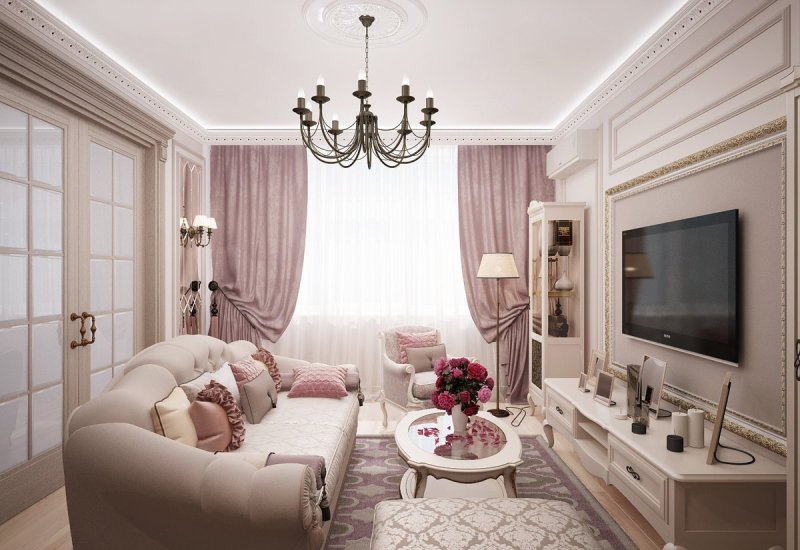 Гостиная Неоклассика 20 м2