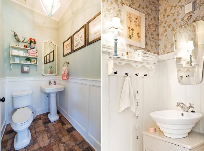 Стиль Shabby Chic ванная