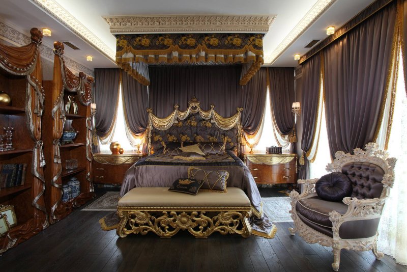 Кровать стиль Барокко, рококо, Ампир