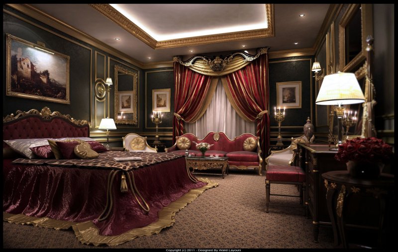 Luxury Mansion Interior спальни
