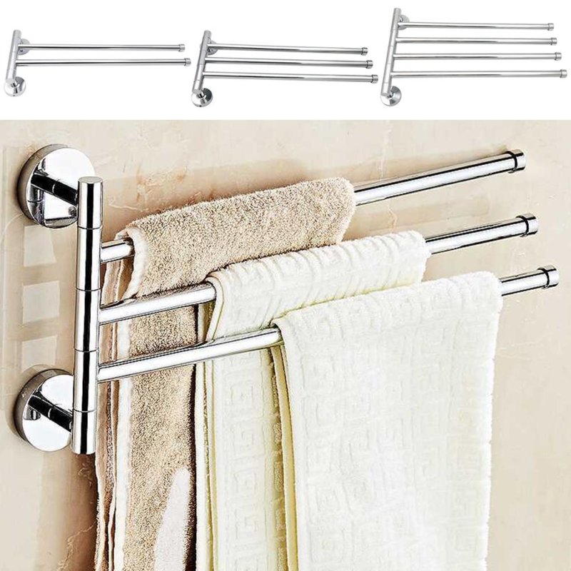 Stainless Steel Swivel Bars Bathroom with Towel Rack