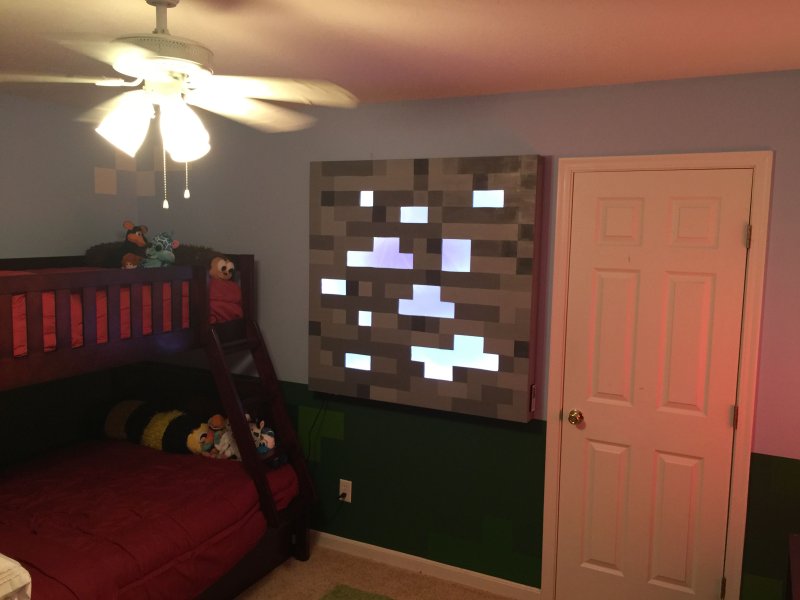 Комната в стиле Minecraft