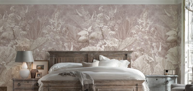 Обои Aura Vintage Damasks в интерьере