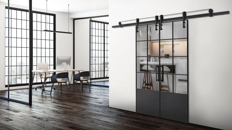 Barn Door с зеркалом
