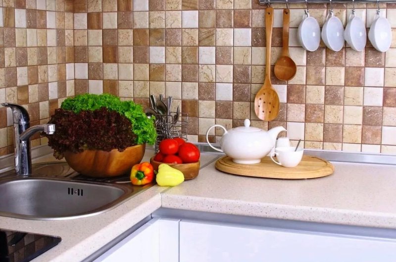 Фартук для кухни из плитки