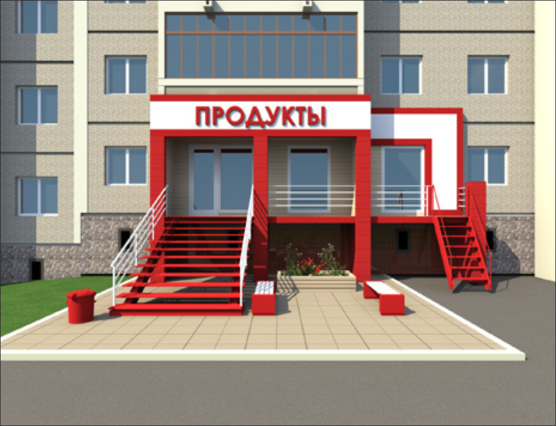 Входная группа в нежилое помещение
