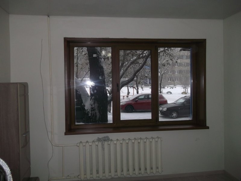Кашированные окна золотой дуб