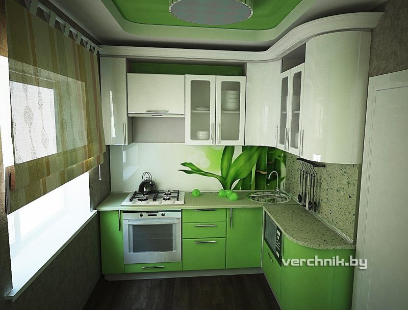 Кухни в хрущевке угловые