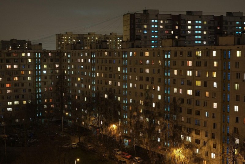 Многоэтажки вечером