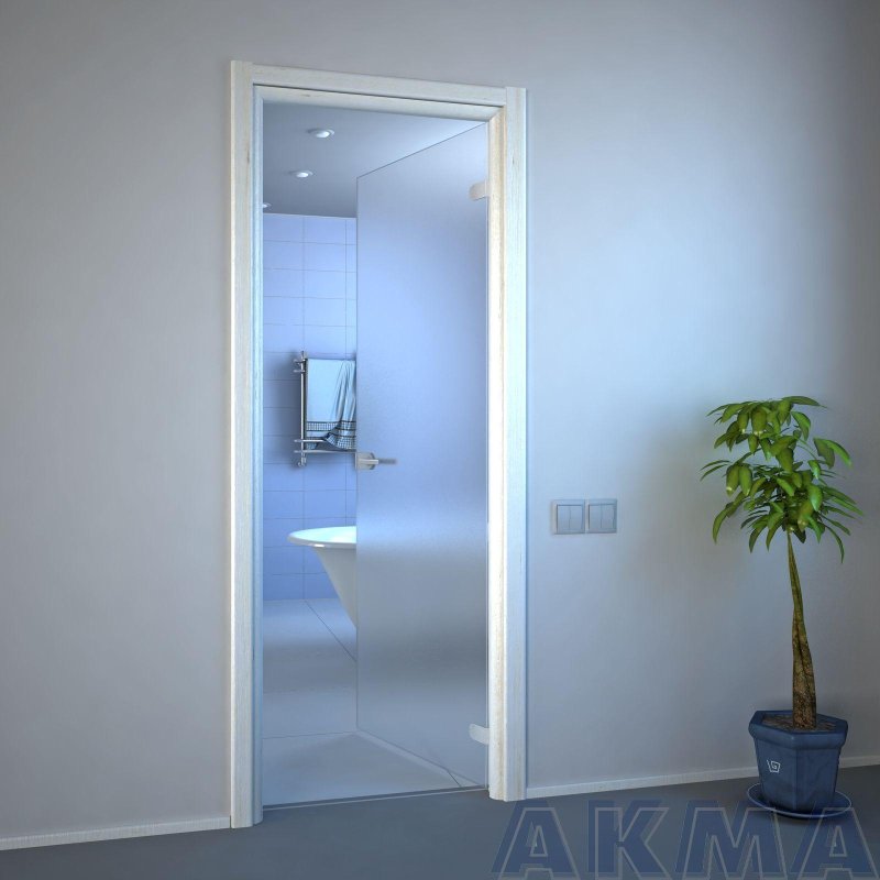 Межкомнатная цельностеклянная дверь Akma