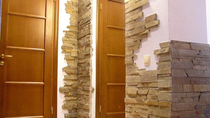Отделка арки декоративным камнем