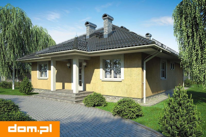 Фасад дома с двускатной крышей