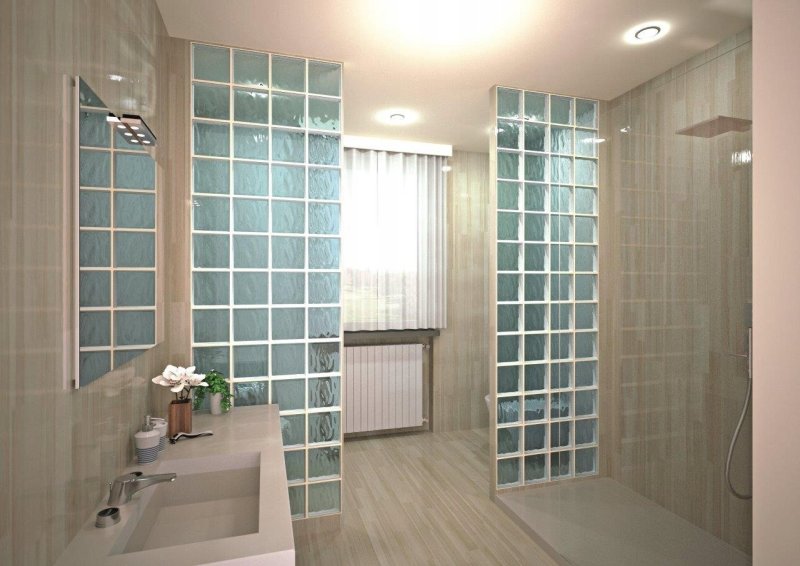 Vitrablok в интерьере стеклоблоки
