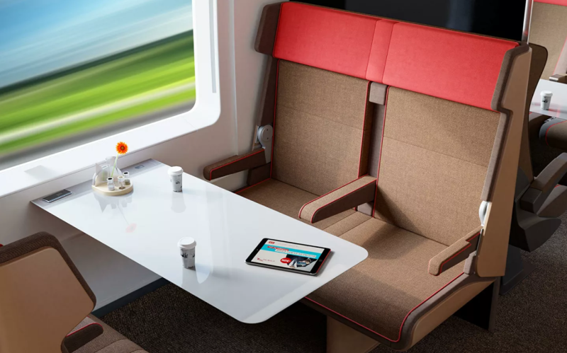 Салон поезда TGV