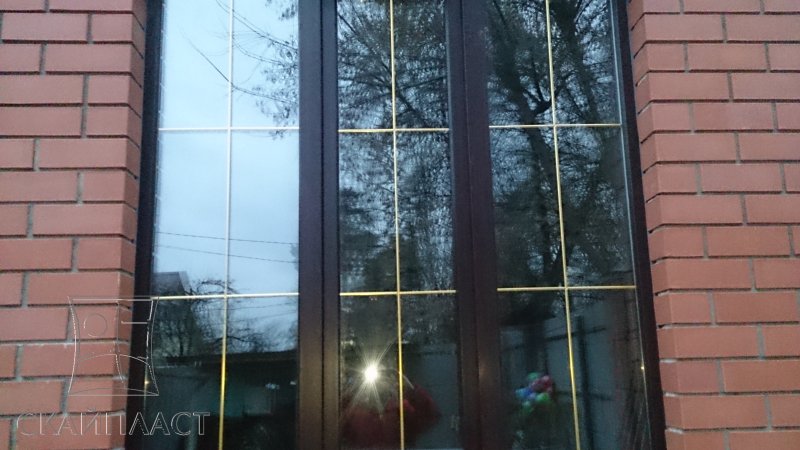 Окна антрацит шпросы 8 мм