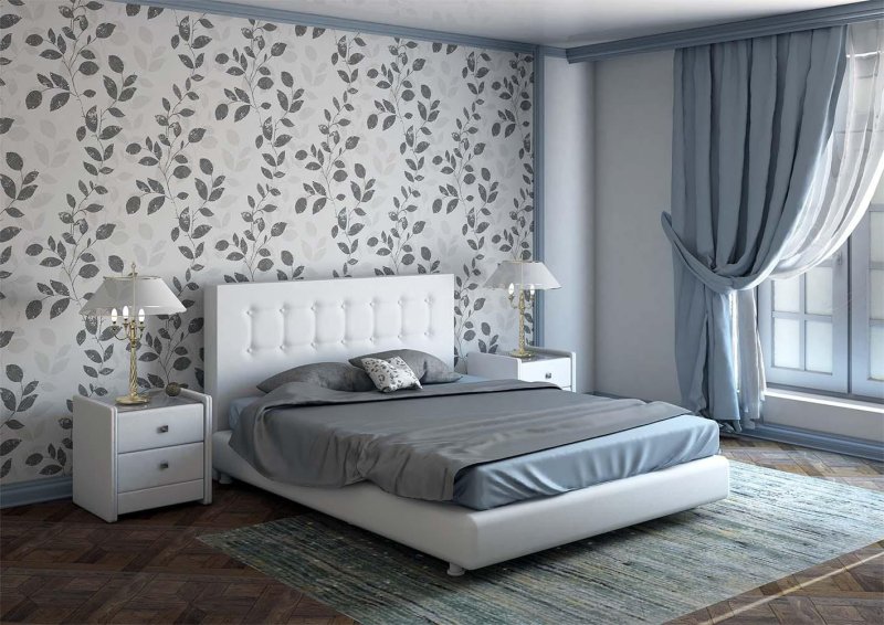 Affresco в интерьере классической спальни