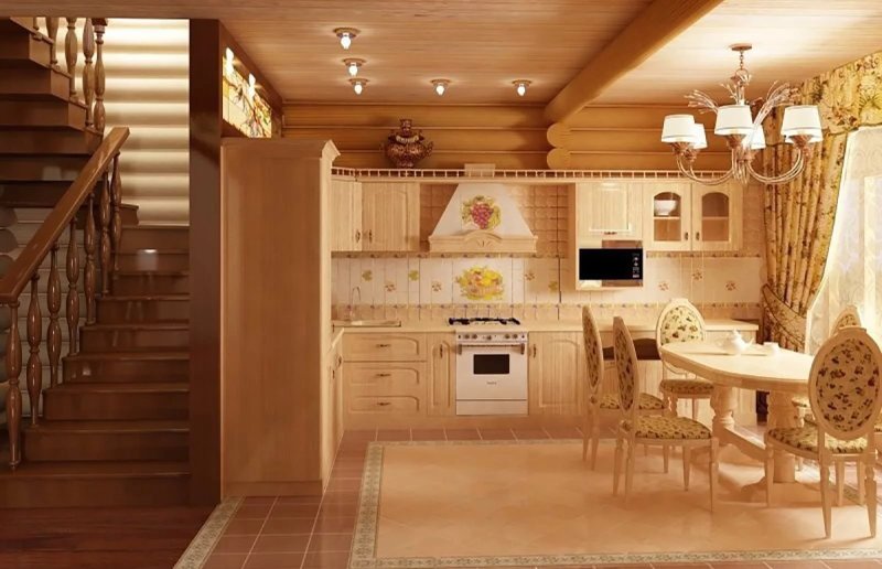 Кухня деревенский стиль Прованс Шале