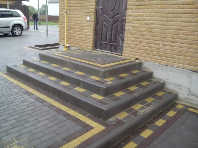 Ступени из тротуарной плитки
