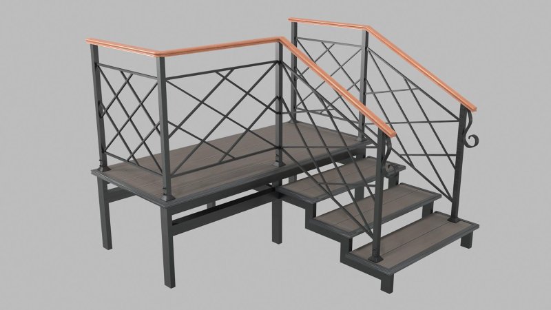 Каркас крыльца из металла