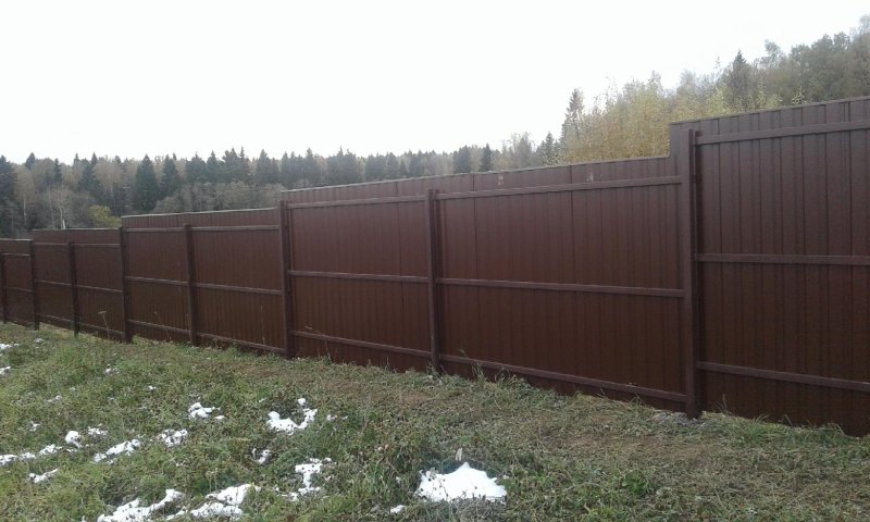 Забор на неровном участке