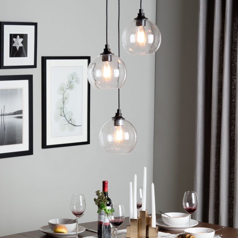 Люстра Round Glass Chandelier - Modern Style Living Room Lighting