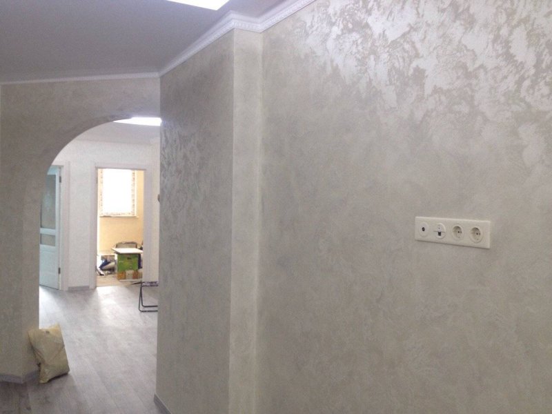 Отделка декоративной штукатуркой