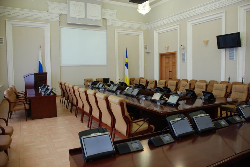 Оснащение зала заседаний правительства Республики Бурятия
