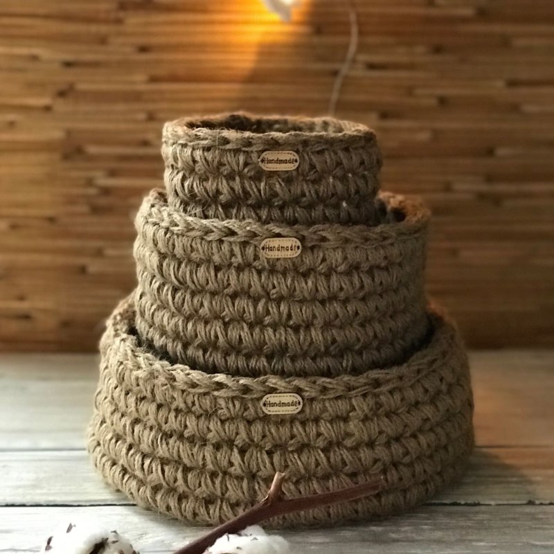 Корзинки из джута