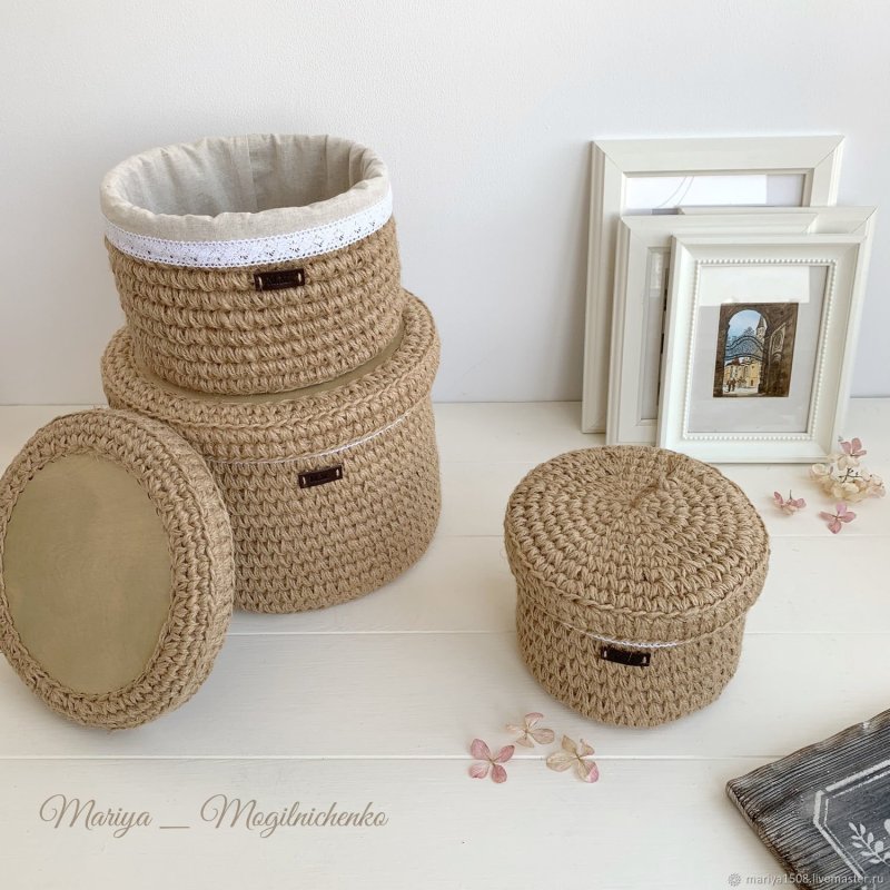 Корзинки из джута