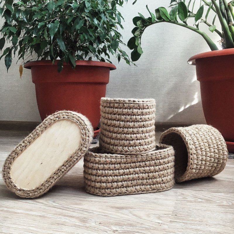 Ikea корзины из джута