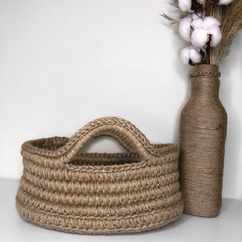Tjillevips тиллевипс корзина, джут30x30x35 см