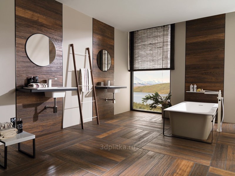 Venis Hampton Brown 22x90 интерьер