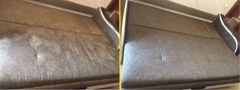 Химчистка мебели before and after