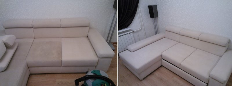 Химчистка дивана из замши