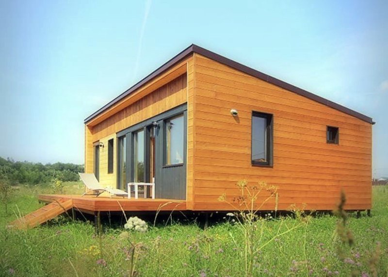Tiny House с односкатной крышей