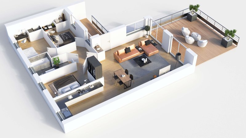 Рендер интерьера в 3ds Max