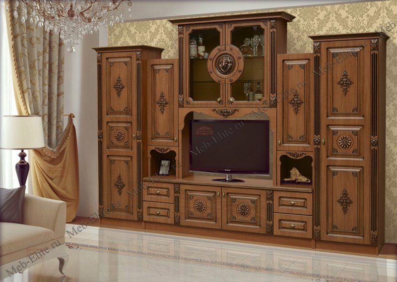 Стенка Джулия Аристократ+патина золото