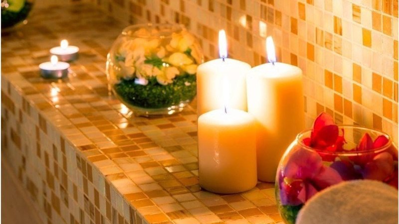Подставка для свечей для ванны