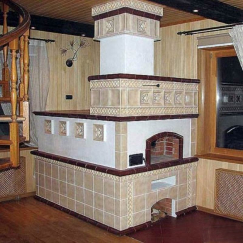 Кирпичный камин в интерьере